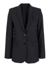 Isabel Marant 'lesandre' Grey Single-breasted Jacket With Notched Revers In Black