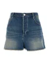 Isabel Marant Lesiahigh-waisted Denim Shorts In Blue