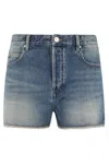 Isabel Marant Blue Denim Organic Short In Fb