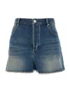 Isabel Marant Lesiahigh-waisted Denim Shorts In Blue
