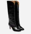 Isabel Marant Lestany Leather Knee-high Boots In Black