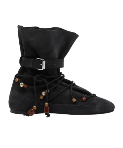 Isabel Marant Letiz Buckle-detailed Boots In Black
