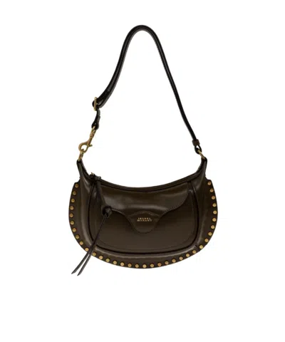 Isabel Marant Letter Detail Shoulder Bag In Brown