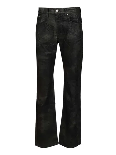 Isabel Marant Lewys-gb Regular Fit Trousers Black In Burgundy