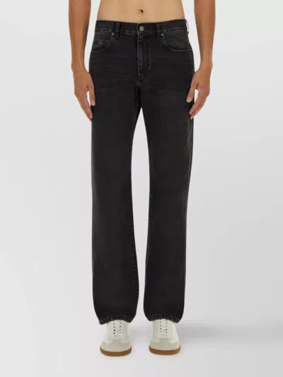 Isabel Marant "lewys-gb" Straight Leg Denim Jeans In Black