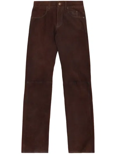 Isabel Marant Lewys Trousers In Burgundy