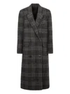 Isabel Marant Lexana Check-motif Double-breasted Coat In Gray