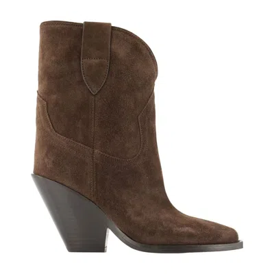 Isabel Marant Leyane Boots -  - Leather - Brown In Burgundy