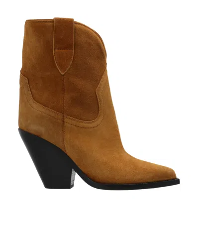 Isabel Marant Leyane Pointed-toe Ankle Boots In Brown