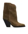 Isabel Marant Leyane Pointed Toe High Ankle Boots In Brown