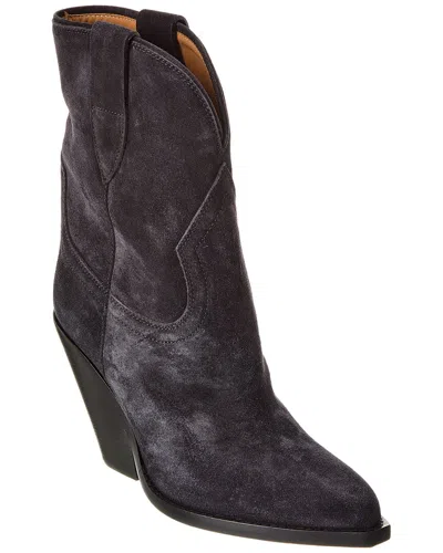 Isabel Marant Leyane Suede Cowboy Boot In Black