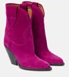 Isabel Marant Leyane Suede Boots In Pink