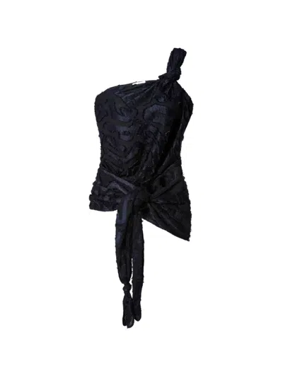 Isabel Marant Leyda Knot-detail Top In Black