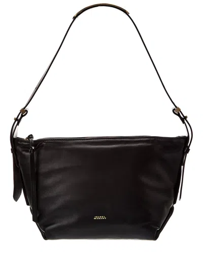 Isabel Marant Leyden Leather Shoulder Bag In Black