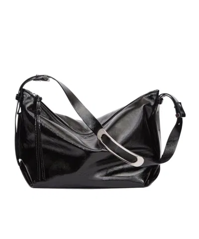 Isabel Marant Leyden Leather Shoulder Bag In Black