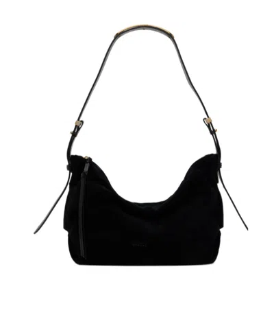 Isabel Marant Leyden Logo Shoulder Bag In Black