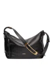 Isabel Marant Leyden Logo-stamp Leather Shoulder Bag In Black