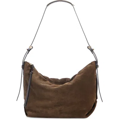 Isabel Marant Leyden Suede Hobo Bag In Bronze