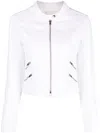 Isabel Marant Band-collar Bomber Jacket In White