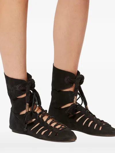 Isabel Marant Liade High-top Leather Boots In Black