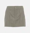 Isabel Marant Licoba Crêpe Miniskirt In Black/ecru