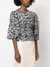 Isabel Marant Lidiane Flutter-sleeve Ruched Blouse In Blue
