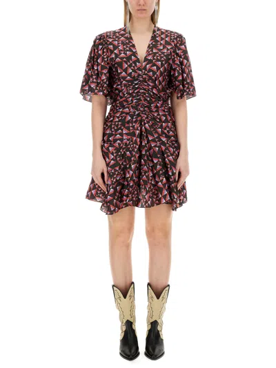 Isabel Marant "lienne" Dress In Multicolour