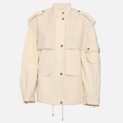 Pre-owned Isabel Marant Light Beige Cotton Edine Convertible Jacket S In Sand