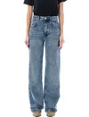 Isabel Marant Belvira Flowing Bootcut Jeans In Light Blue