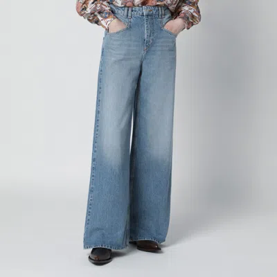 Isabel Marant Light Blue Lemony Wide-leg Jeans In Gray