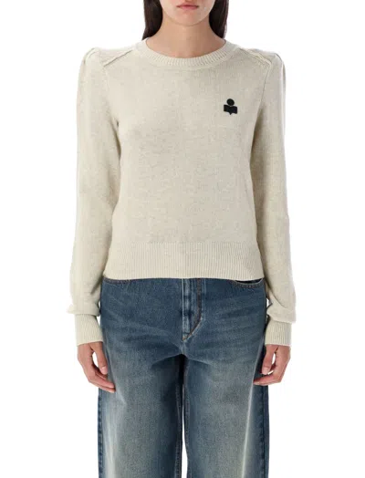Isabel Marant Light Grey Logo Sweater In Gray
