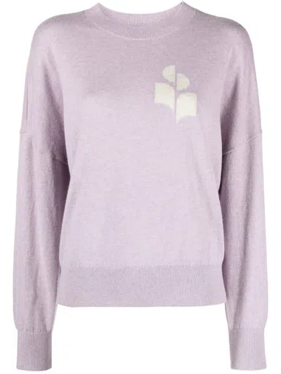 Isabel Marant Light Purple Logo Print Jumper