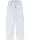 Isabel Marant Wide Leg Denim Trousers With Belt Loops In Blue
