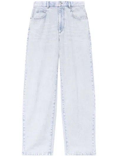 Isabel Marant Light Wash Wide Leg Jeans In Blue
