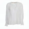 Isabel Marant Lightweight Blouse With Delicate Ruffled Trim In White