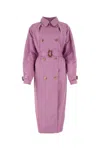 Isabel Marant Edenna Crinkled Trench Coat In Purple