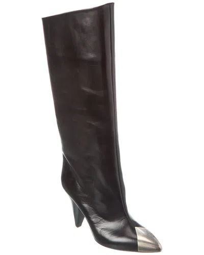 Isabel Marant Lilezio 95mm Leather Knee-high Boots In Black