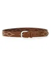 Isabel Marant Woman Belt Tan Size 32 Cow Leather, Copper, Zamak