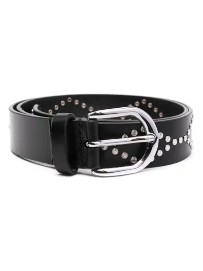 Isabel Marant Liliana Leather Belt In Black