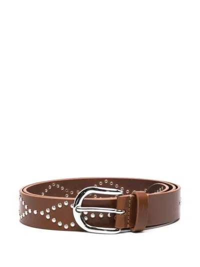 Isabel Marant Liliana Leather Belt In Yellow