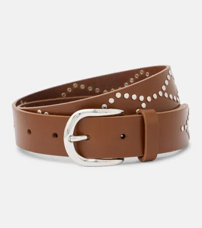 Isabel Marant Liliana Leather Belt In Red