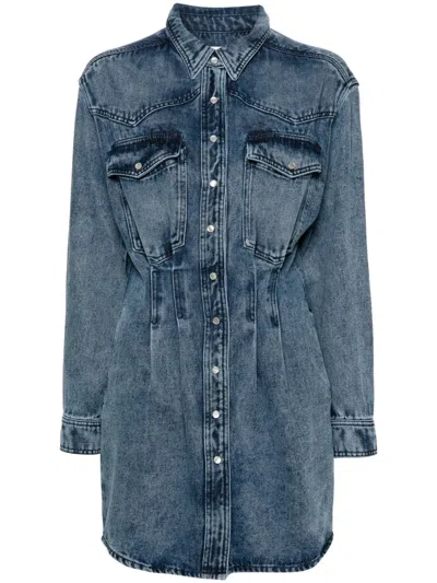 ISABEL MARANT LILIKO DENIM SHIRT MINIDRESS