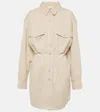 Isabel Marant Liliko Twill Shirt Dress In Neutrals