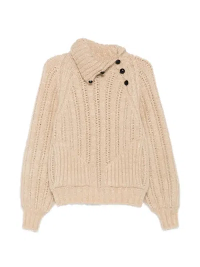 Isabel Marant Lily Buttoned Sweater In Neutral