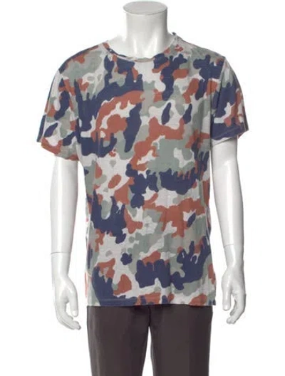 Pre-owned Isabel Marant Linen Camouflage Print T-shirt In Green