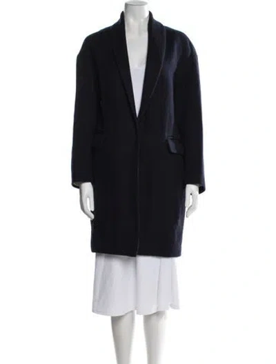 Pre-owned Isabel Marant Linen Coat In Blue
