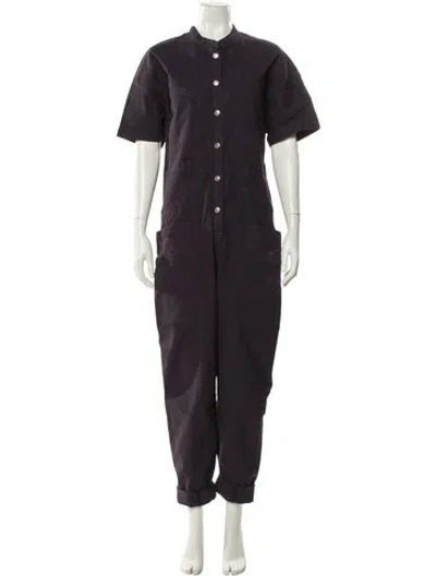 Pre-owned Isabel Marant Linen Crew Neck Jumpsuit In Purple