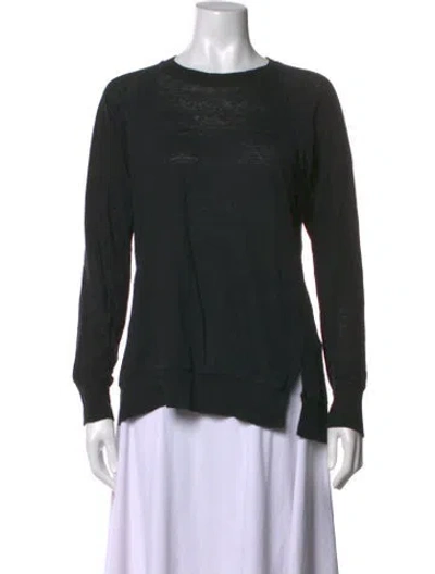 Pre-owned Isabel Marant Linen Crew Neck Top In Black
