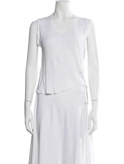 Pre-owned Isabel Marant Linen Crew Neck Top In White