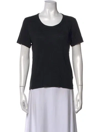 Pre-owned Isabel Marant Linen Crew Neck T-shirt In Black